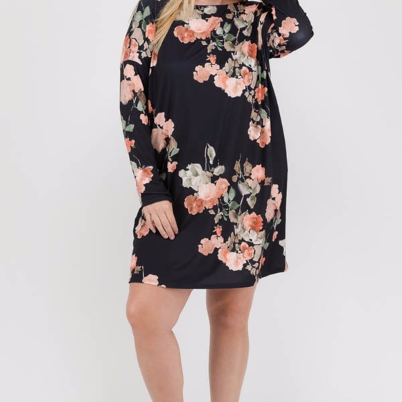 Sold out Navy floral print dress Final $$ drop - Picture 4 of 6